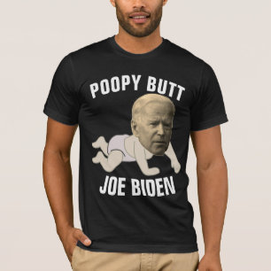 JOE BIDEN FUNNY POPPY BUTT Dark T-Shirts