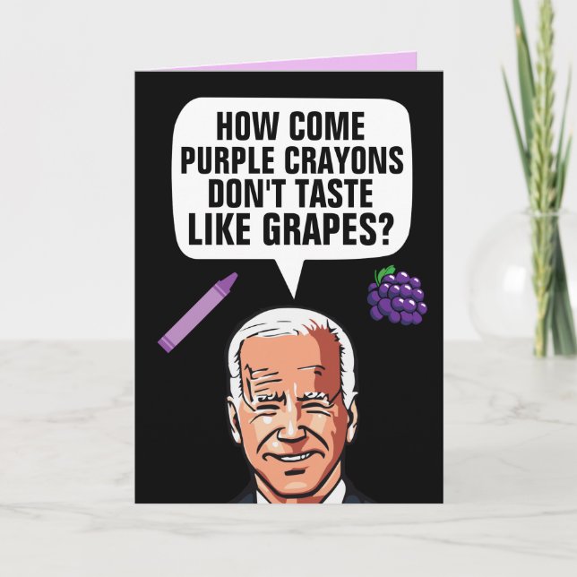 JOE BIDEN FUNNY THOUGHT PROVOKING BIRTHDAY CARD (Front)