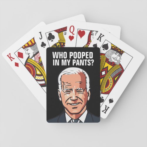 JOE BIDEN FUNNY WHO POOPED PLAYING CARDS