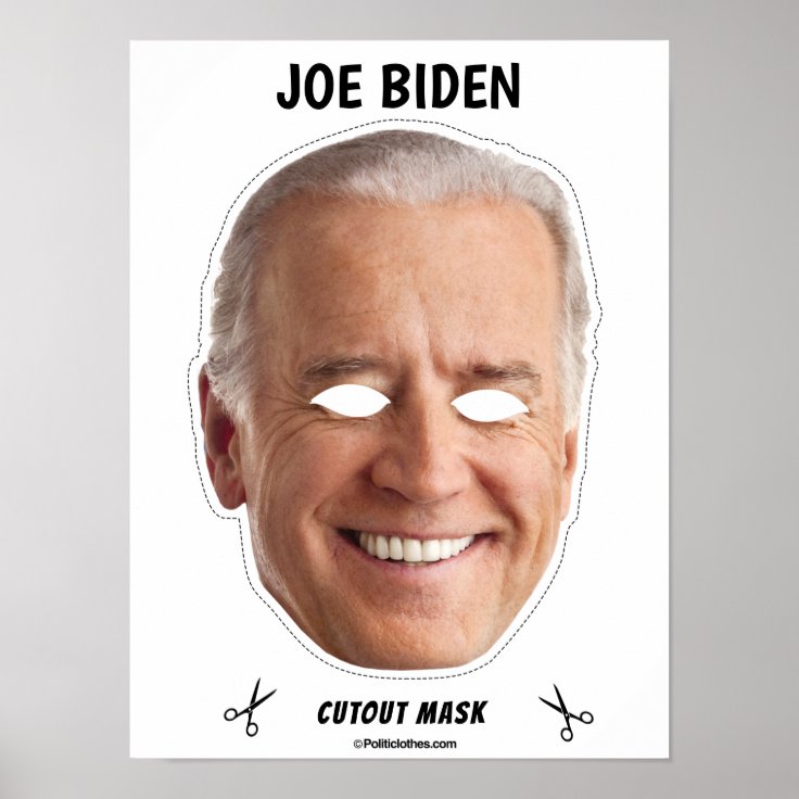 JOE BIDEN Halloween Mask Poster Zazzle   Joe Biden Halloween Mask Poster R404764bf08d446bf9441cf25e624f920 Wve 8byvr 736 