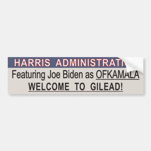 Joe Biden Handmaid Bumper Sticker _ OFKAMALA