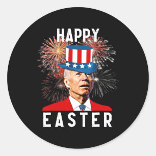 Joe Biden Happy Easter For Fun 4th Of July Classic Round Sticker