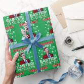 Happy Easter Where Am I Funny Joe Biden Santa Xmas Wrapping Paper