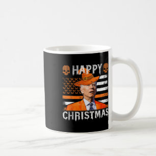 Joe Biden Happy Halloween Happy Christmas Us Flag Coffee Mug