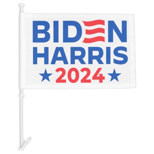 Joe Biden Harris election campaign 2024 democrat Car Flag