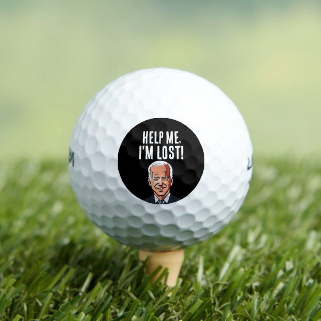JOE BIDEN HELP ME, I'M LOST! FUNNY GOLF BALLS (Insitu Tee)