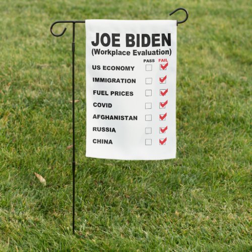 Joe Biden Job Evaluation Garden Flag