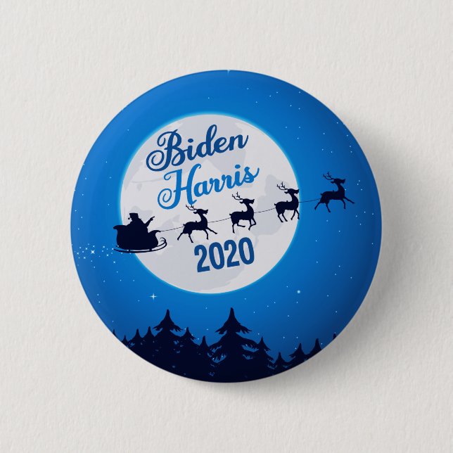 Joe Biden Kamala Harris 2020 Christmas Button (Front)