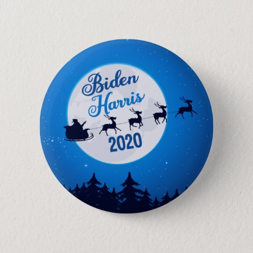 Joe Biden Kamala Harris 2020 Christmas Button