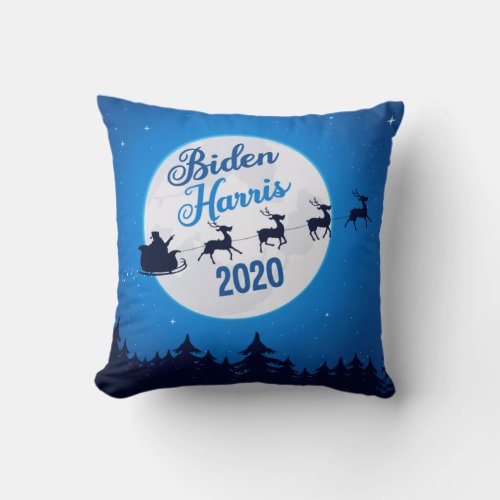 Joe Biden Kamala Harris 2020 Christmas Throw Pillow