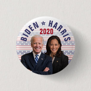 Joe Biden Kamala Harris 2020 President Vice Photos Button