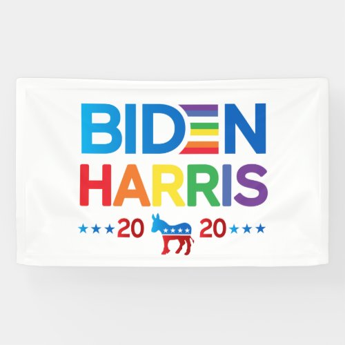 Joe Biden Kamala Harris 2020 Rainbow Gay Pride Banner