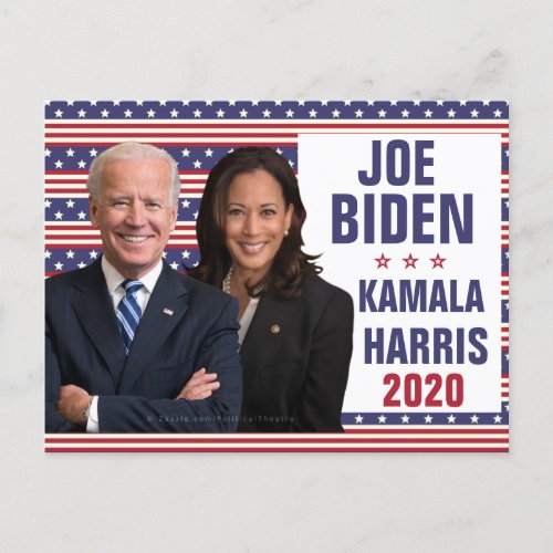 Joe Biden Kamala Harris 2020 US President Photo Postcard
