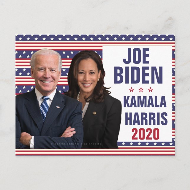 Joe Biden Kamala Harris 2020 US President Photo Postcard (Front)