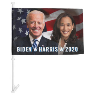 Joe Biden Kamala Harris 2020 USA Flag Photo