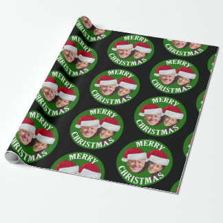 Joe Biden Kamala Harris 2020 w/ Santa Hats - Black Wrapping Paper