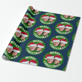 Joe Biden Kamala Harris 2020 w/ Santa Hats - Blue Wrapping Paper