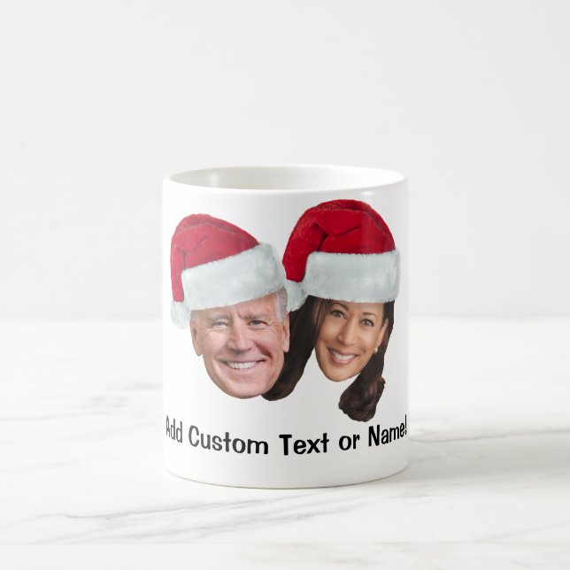 Joe Biden Kamala Harris 2020 w/ Santa Hats Coffee Mug (Center)