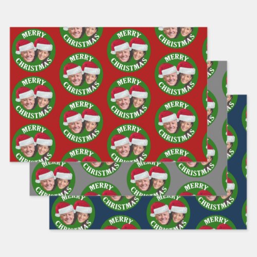 Joe Biden Kamala Harris 2020 w Santa Hats Wrapping Paper Sheets