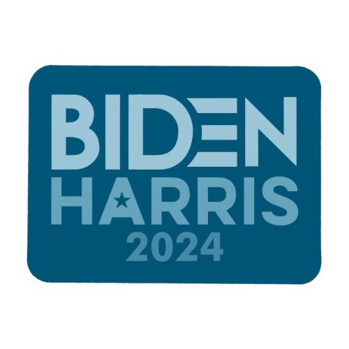 Joe Biden Kamala Harris 2024 blue white Magnet