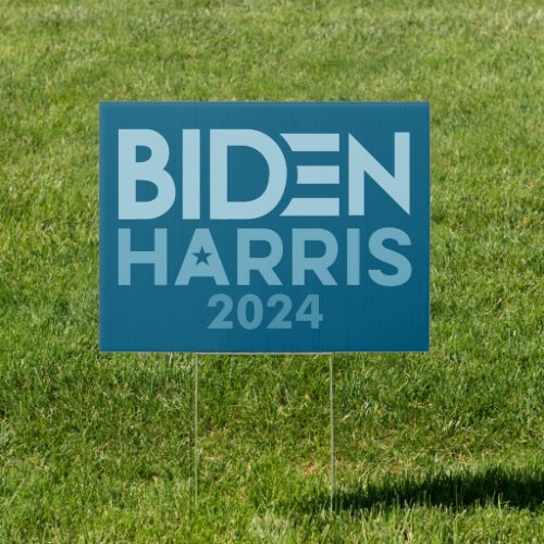 Joe Biden Kamala Harris 2024 blue white Sign