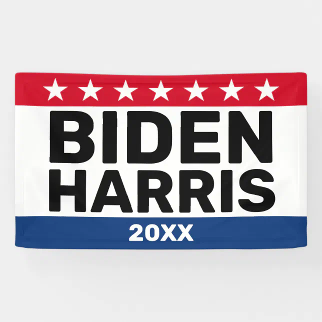 Joe Biden Kamala Harris 2024 Classic Design Banner Zazzle