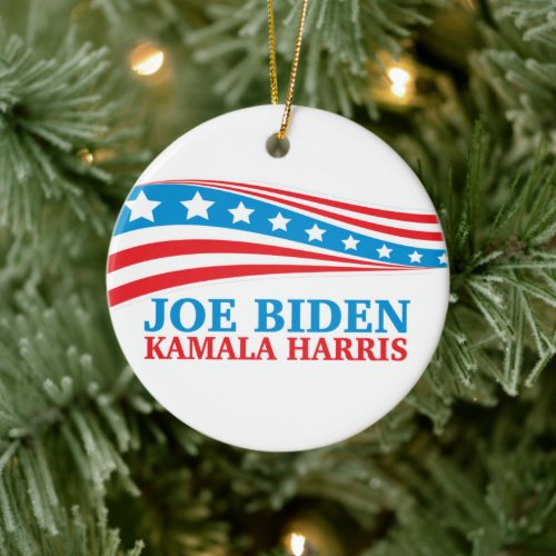 Joe Biden Kamala Harris 2024 Election Christmas Ceramic Ornament