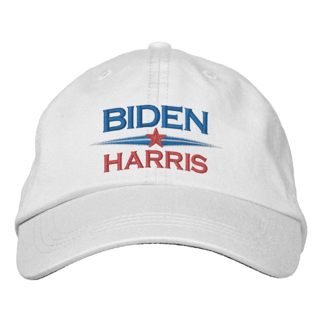 Joe Biden Kamala Harris 2024 star with darts blue Embroidered Baseball Cap (Front)