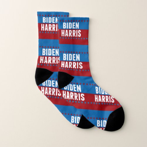 Joe Biden Kamala Harris Blue Red Stars Socks