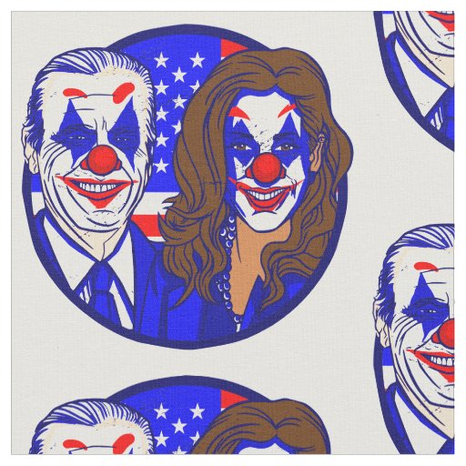  joe biden kamala harris clowns funny  fabric