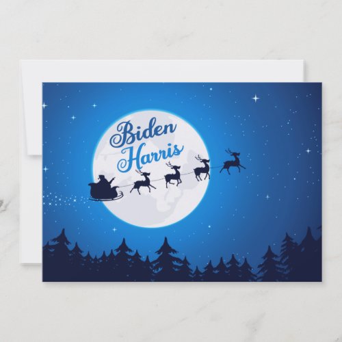 Joe Biden Kamala Harris Democrat Santa Christmas Holiday Card