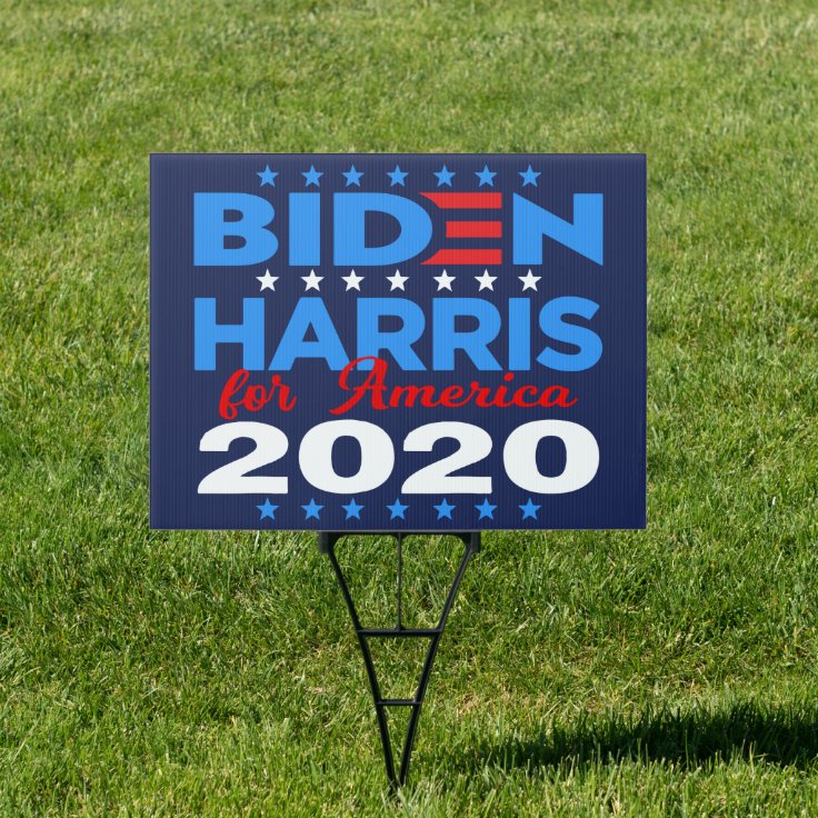 Joe Biden Kamala Harris For America 2020 Yard Sign | Zazzle