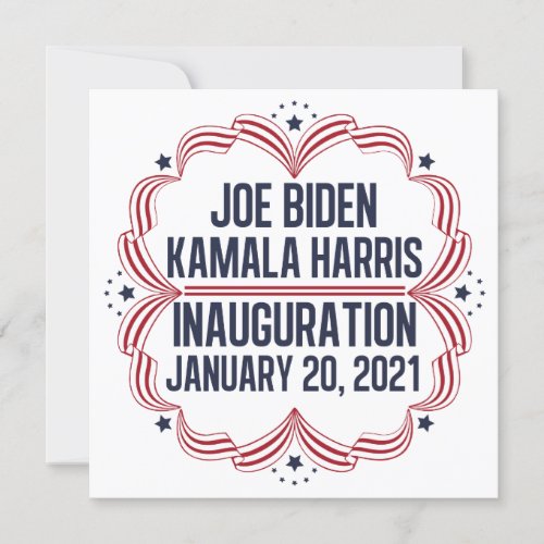 Joe Biden Kamala Harris Inauguration 2021 Invitation
