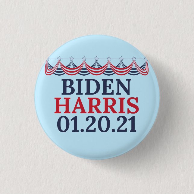 Joe Biden Kamala Harris Inauguration Day Button (Front)