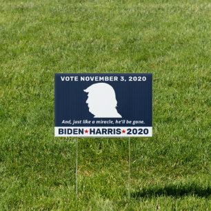 Joe Biden Kamala Harris Vote Blue Anti-Trump Yard Sign