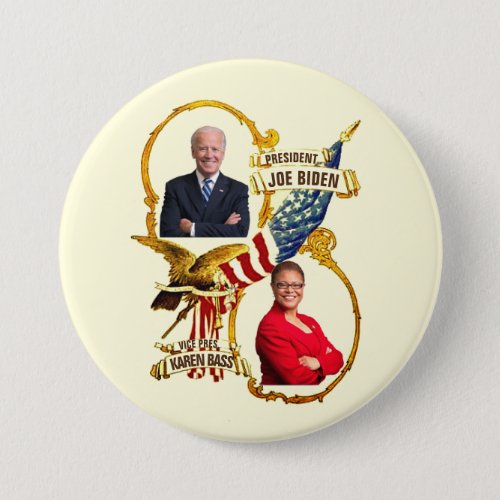 Joe Biden  Karen Bass 2020 Button