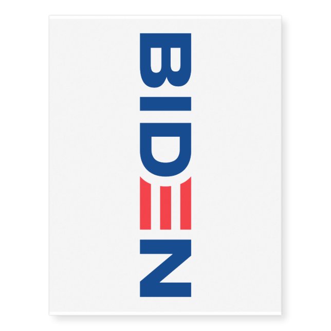 Joe Biden Logo Temporary Tattoos (Front)