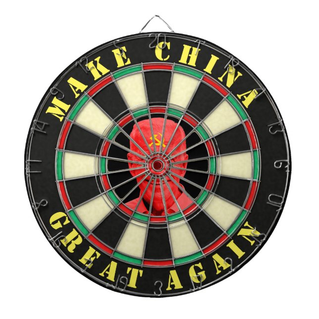 Joe Biden Make China Great Again Funny Satire Dart Board (Front)