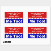 Joe Biden Me Too! Rectangular Sticker (Sheet)
