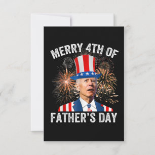 Joe Biden Merry 4th Of Father's Day Funny 4th Of J Invitation