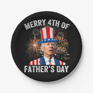 Joe Biden Merry 4th Of Father's Day Funny 4th Of J Paper Plates