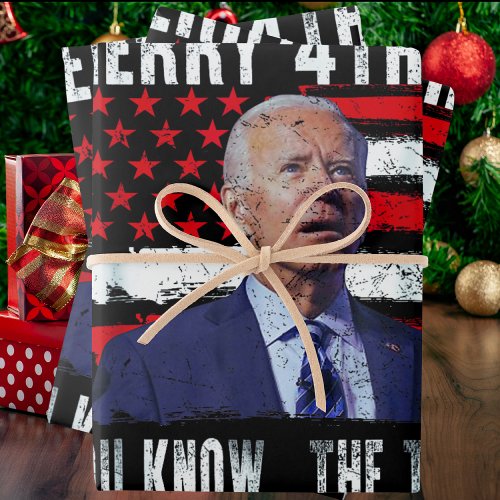 Joe Biden Merry 4th of You KnowThe Thing Wrapping Paper Sheets