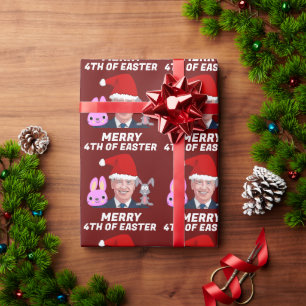 JOE BIDEN MERRY EASTER CHRISTMAS WRAPPING PAPER