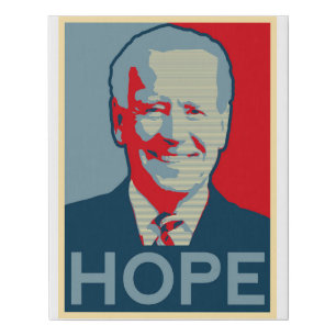 Joe Biden Minimalist Portrait Faux Canvas Print