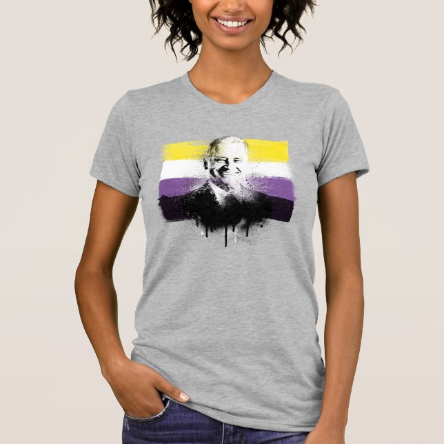 Joe Biden Nonbinary Pride T-Shirt (Front)