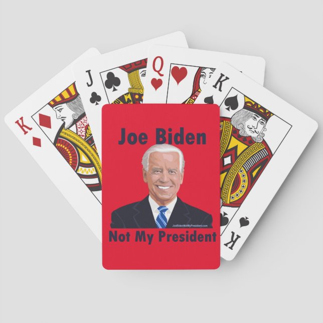 Joe Biden Not My President Red Backed Poker Cards (Back)