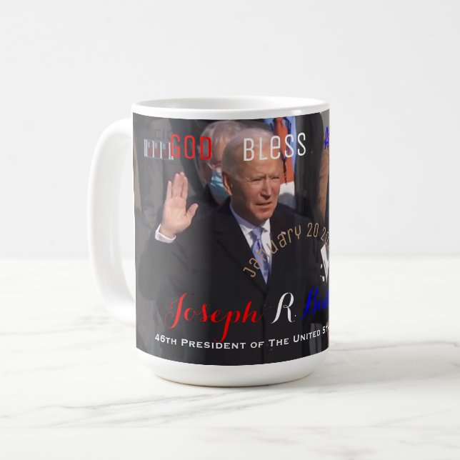 Joe Biden Oath of Office Inauguration Day 2021 Coffee Mug (Front Left)