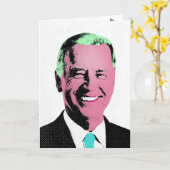 Joe Biden Pop Art Card (Yellow Flower)