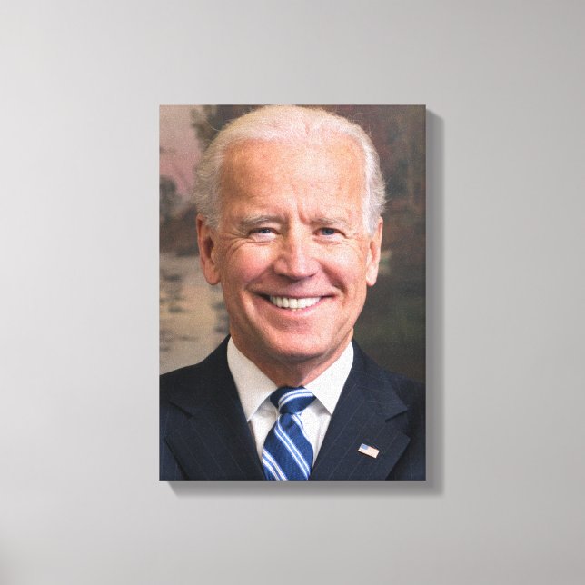 Joe Biden Portrait Photo Canvas Print (Front)
