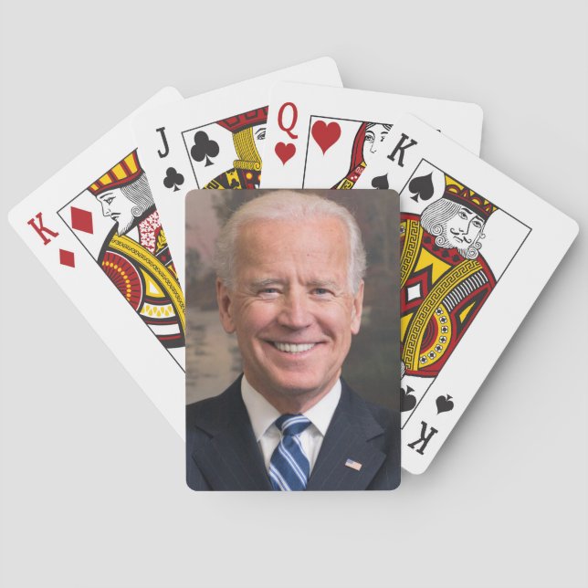 Joe Biden Portrait Photo Poker Cards (Back)
